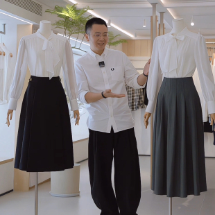 新款 杰唯卡 女2026春季 衬衫 职业通勤气质衬衣 优雅简约飘带长袖