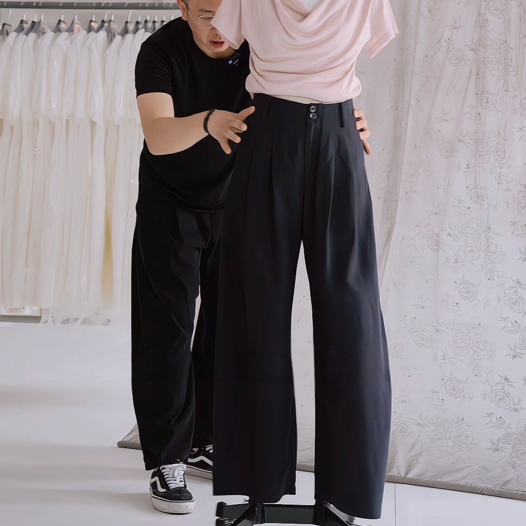 杰唯卡 天丝亚麻镰刀裤女2026夏季新款垂坠感宽松慵懒风阔腿裤,女装/女士精品,休闲裤,淘宝优惠券,粉丝福利购,淘宝优惠卷