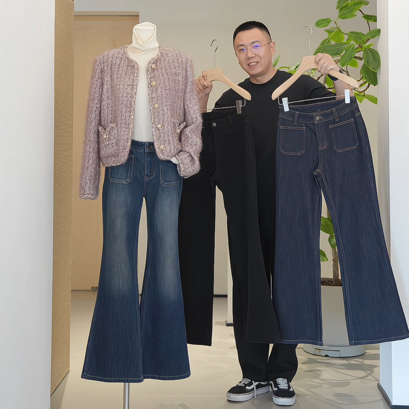 杰唯卡微喇牛仔裤女高腰修身显瘦复古2026秋冬新款喇叭裤子