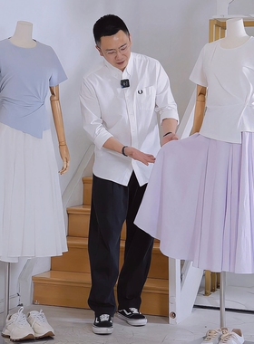 杰唯卡 温柔气质减龄白色半身裙2026春夏新款优雅显瘦A字仙女裙