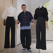 阿超墙推 裤 必败神裤 阔腿休闲直筒西装 女 设计感高腰窄版 杰唯卡