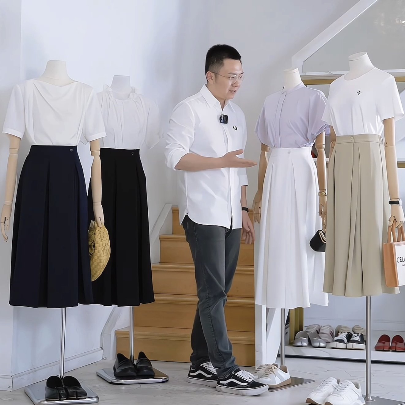 「杰唯卡」松紧腰设计感小众不规则一粒扣中长款半身裙A字中长裙,女装/女士精品,半身裙,淘宝优惠券,粉丝福利购,淘宝优惠卷