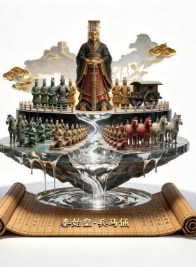 西安金属冰箱贴立体磁吸陕西旅游景点纪念品兵马俑伴手礼品送朋友