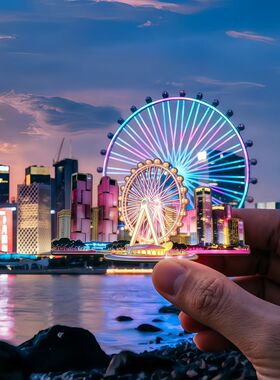 深圳夜景网红墙文创金属磁吸冰箱贴旅游打卡景点纪念品精致伴手礼