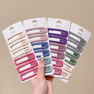 简约波浪方形bb夹发夹女前额刘海碎发鸭嘴夹头饰夏季 侧边边夹发卡