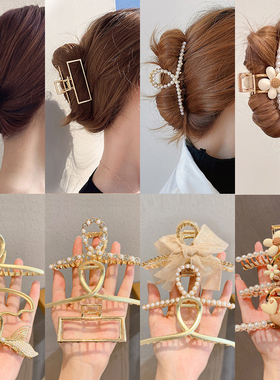 发夹后脑勺抓夹女2026新款高级感发抓大号鲨鱼夹发卡头发夹子头饰