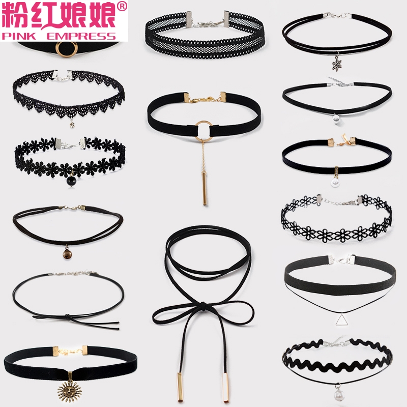 choker锁骨链网红脖子饰品颈带项圈女颈链脖链蕾丝短款项链脖颈潮