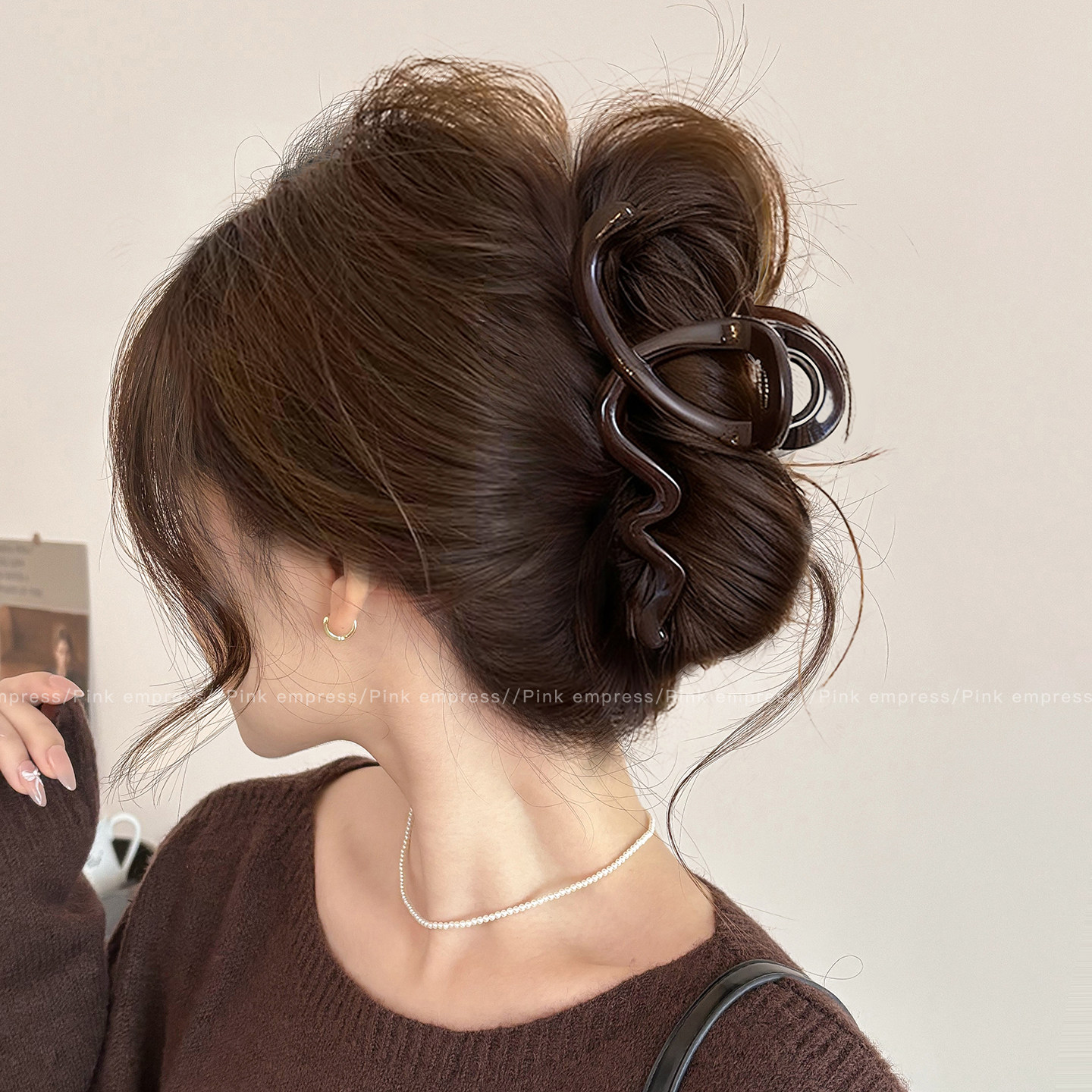 美拉德大号波浪抓夹女2025新款发量多后脑勺盘发鲨鱼夹子发卡发饰,饰品/流行首饰/时尚饰品新,发饰,淘宝优惠券,粉丝福利购,淘宝优惠卷