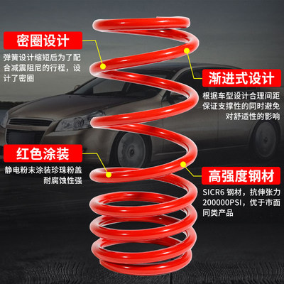 适用2000夏利A+改装N3短簧N5骏派N7/A50/A70/CX65/D60短弹簧D80