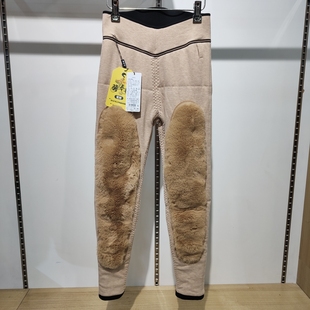 雅喜达7552冬女士特厚加长护膝驼绒保暖裤骑手棉裤加肥加大7552-1
