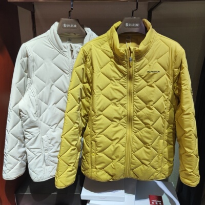 雕刻大师2551秋冬新款鹅绒护颈全羊毛立领外套女修身保暖防风棉服