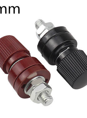 接线柱 JS333 接线端子 铁杆铁螺 黑/红 JS-333 芯6MM