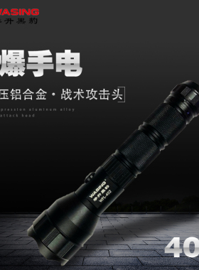 华升黑豹402防爆手电筒强光LED充电家用户外便携EX标加油站化工厂