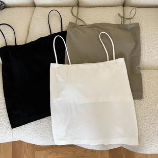 晶咕蕾蕾胖mm200斤塑腰吊带背心女夏季 显瘦百搭打底上衣外穿 大码