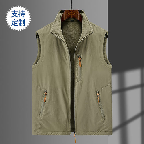 新款秋冬加绒男土户外休闲背心