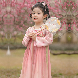 汉服女童2025春秋新款国风高级古装襦裙女宝超仙古风唐装裙子春装