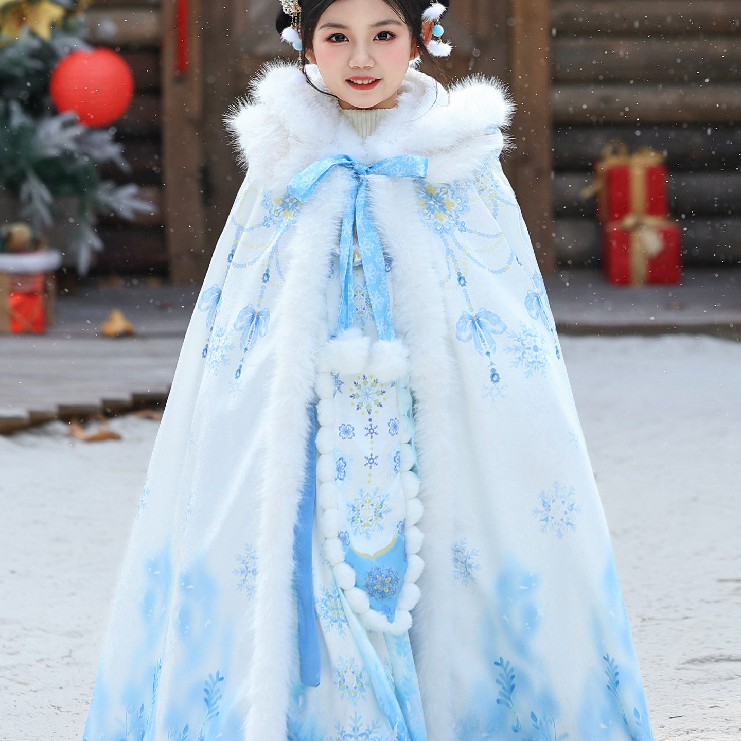 汉服女童秋冬2025新款儿童中国风超仙古风加绒连衣裙女孩公主襦裙