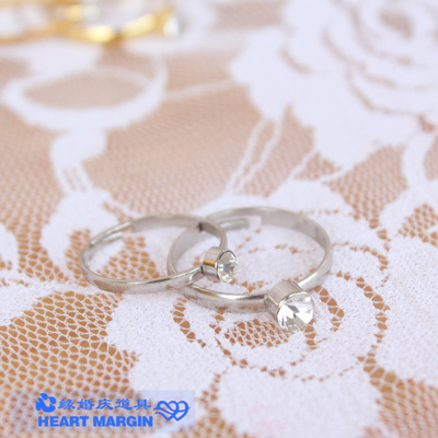 婚礼戒指结婚镀银对戒仪式道具