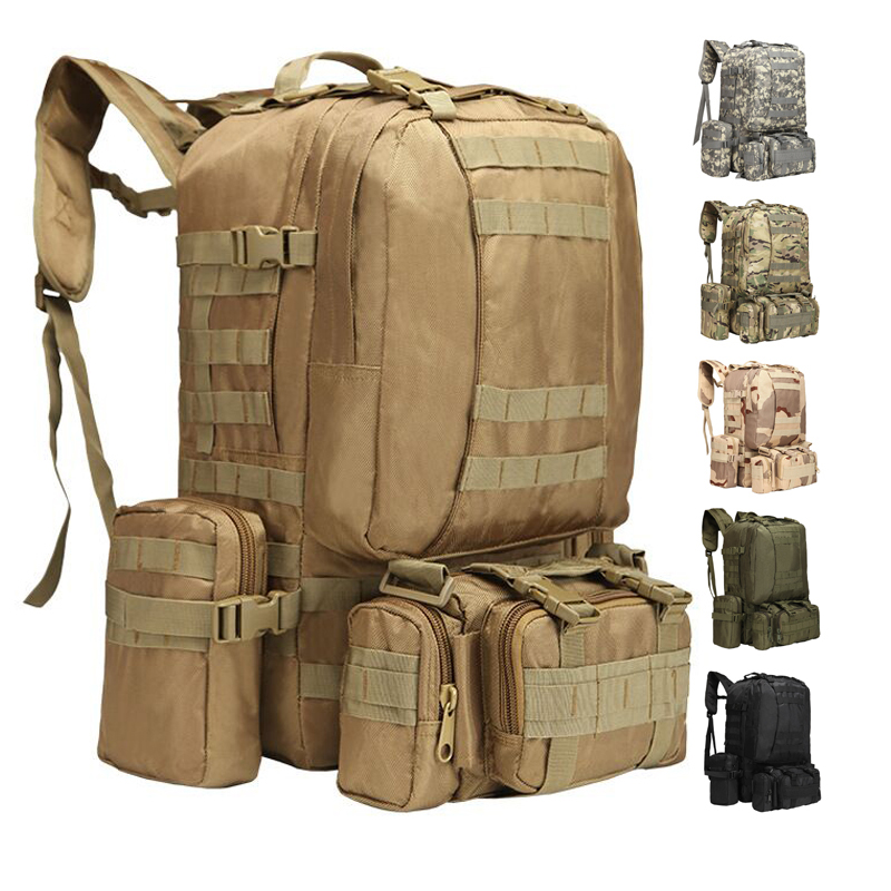 多功能组合双肩包大容量迷彩战术背包男女户外徒步野营登山旅行包