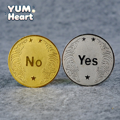 YES/NO决策币硬币许愿幸运币选择困难症整蛊魔术道具礼物恶搞玩具