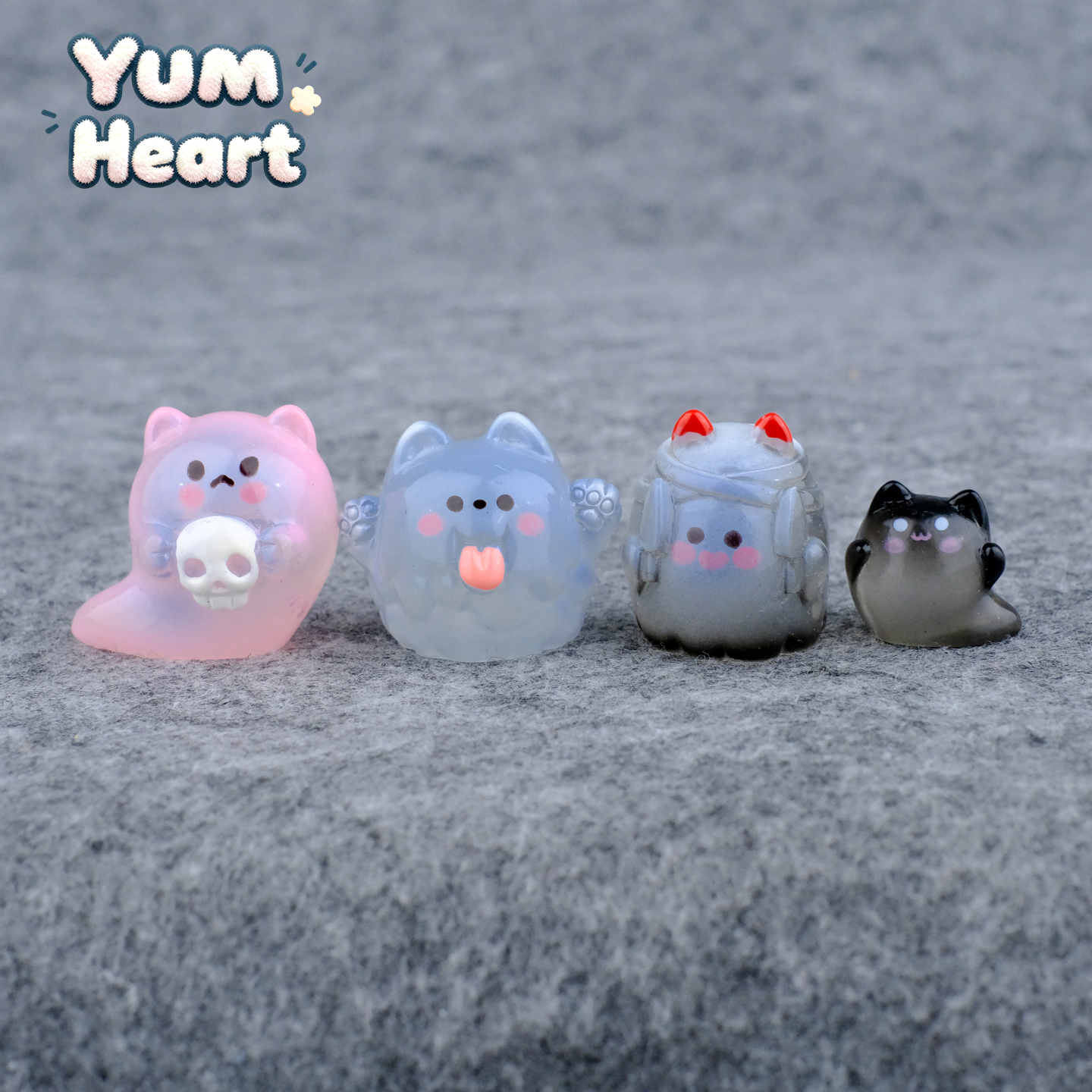 可爱小幽灵！卡通治愈电脑桌面日式工位办公桌摆件汽车载装饰DIY