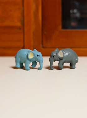 迷你大象微缩景观模型