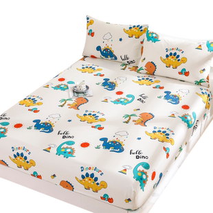 床笠床罩纯棉单件榻榻米定制上下铺135学生卡通1.2床单床垫保护套