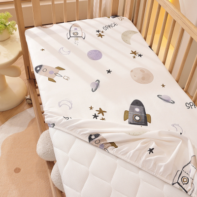 秋冬加厚磨毛纯棉拼接床笠婴儿床1米2儿童斗笠床罩床单单件定制
