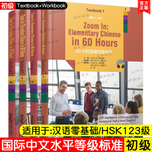 新大纲HSK标准教程123级 初级上下册.共4本 练习册 正版 国际中文教育中文水平等级标准初级 60小时突破初级中文课本 零基础学汉语