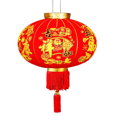 农村大门口别墅新款2026大红灯笼