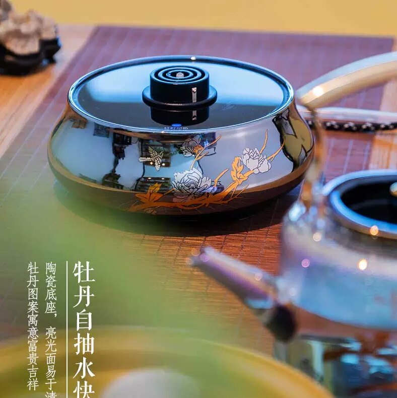 陶总堂智能电热水壶玻璃煮茶壶自抽自动上水煮水壶遥控快速煮茶壶