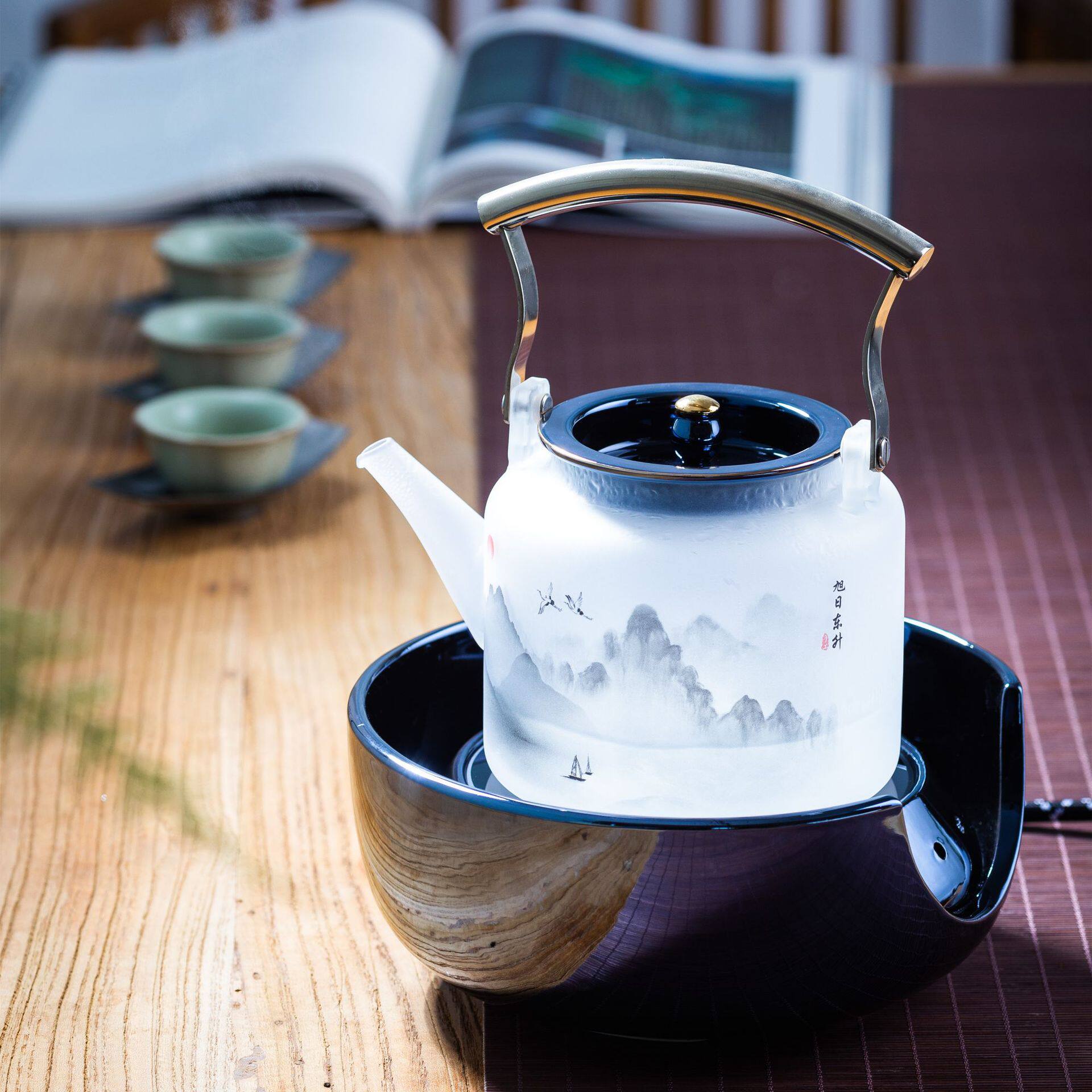 陶总堂智能1000W功率家用电陶炉煮茶器家用烧水壶泡茶保温炉围炉