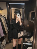 毛线百搭针织开衫 高级感V领系带毛衣外套女秋季 上衣 MIMIFACE