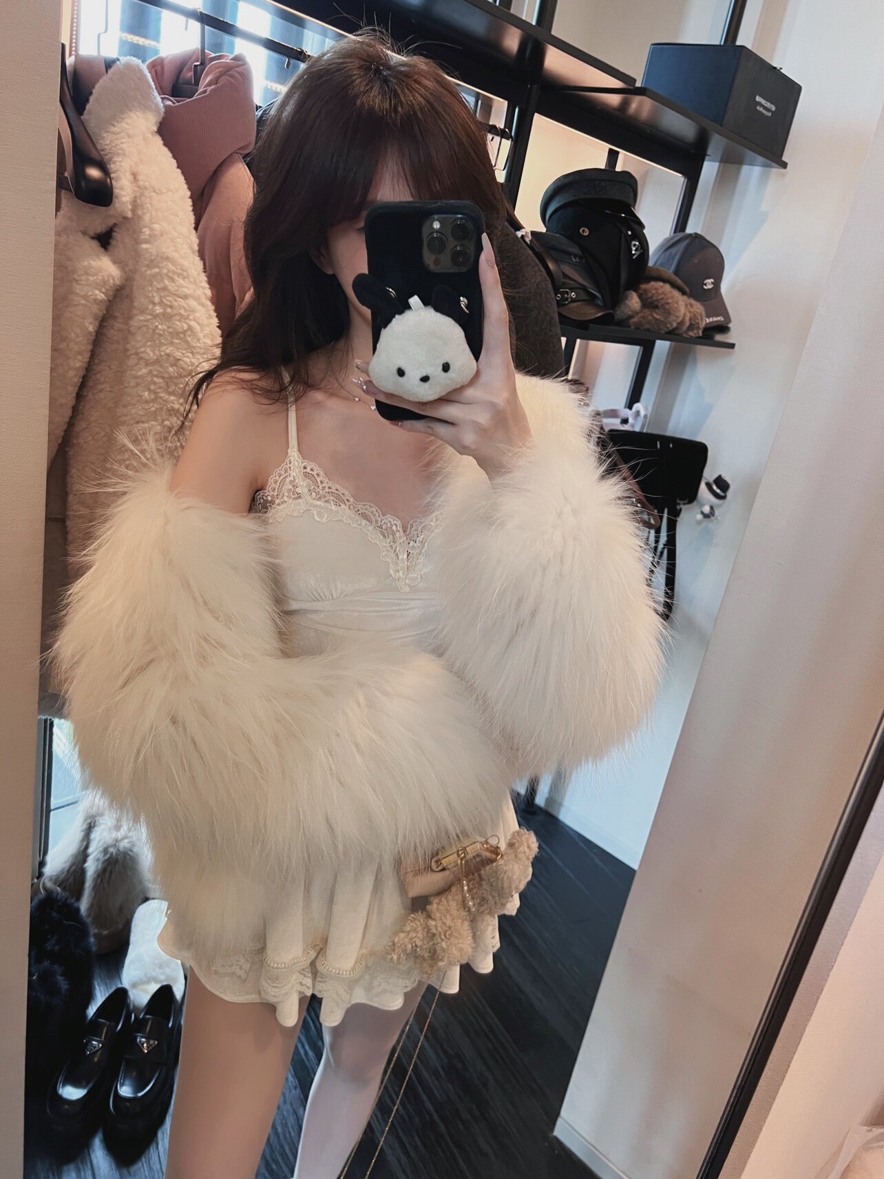 INMIMIFACE冬季保暖皮草外套