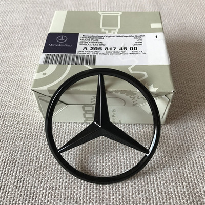 适用奔驰C180/C200/E2600/E300L/c63e63亮黑后尾标后备箱标志