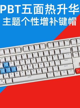 PBT热升华个性WASD方向空格回车增补键帽机械键盘彩色大键位键帽