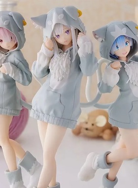 蕾姆手办桌面摆件机箱二次元