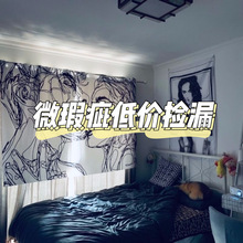 瑕疵特价 网红少女背景墙宿舍挂毯布置卧室 加厚绒面ins挂布背景布
