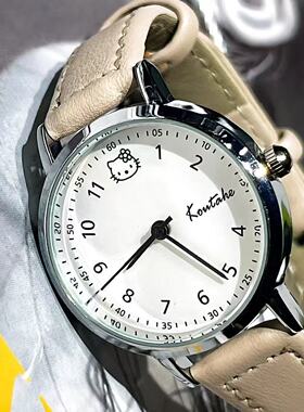 2025学生闺蜜手表女考试KT猫高颜值手表初高中简约石英表防水新款