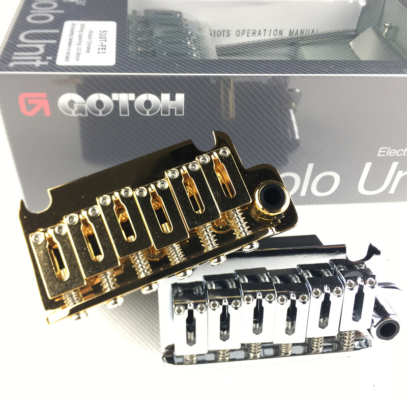 日产GOTOH芬达Suhr 电吉他小双摇琴桥颤音系统 510T-FE1 银色金色