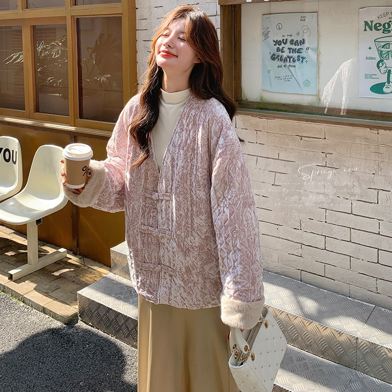 新品！！现货早冬款丝绒新中式90羽绒服D339P215K318,女装羽绒服,两个王小姐