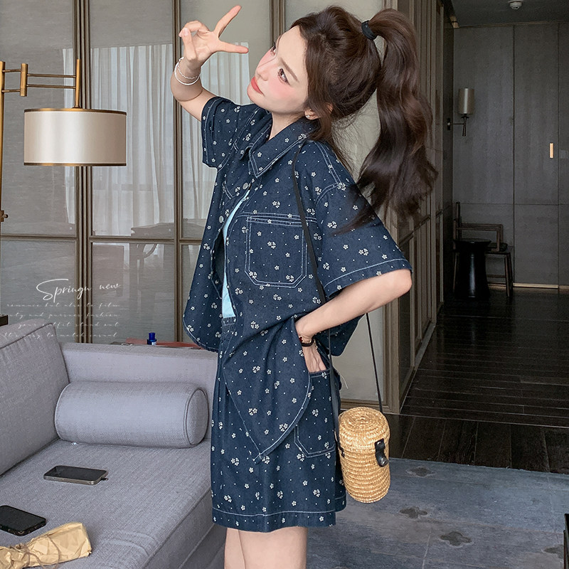 25春夏新款！现货水洗牛仔套装X276P160K238,女装套装/套裙,两个王小姐