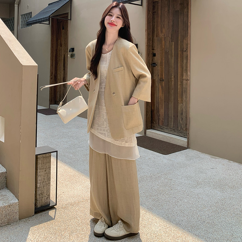 新品！！老钱风西装三件套C288P235K378，女装西装，两个王小姐