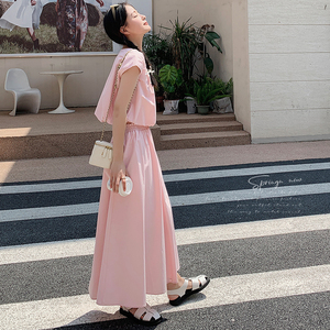温柔风甜美小众松弛感上衣半身裙女夏季2024新款小个子图片