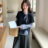 新款！现货！网纱波点T恤两件套配套裤子有售C271P100K168，女装T恤，两个王小姐