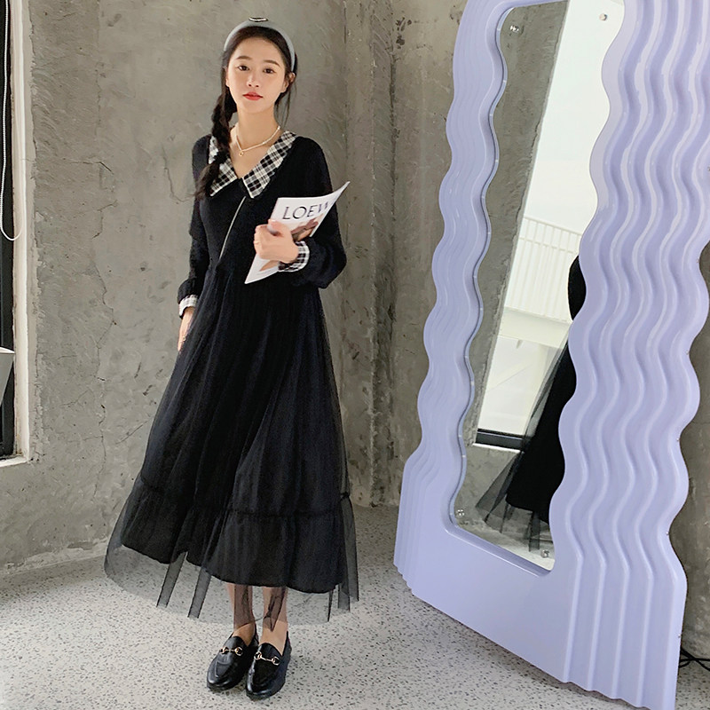 2022春季新款！！小姐姐的弹力拼接纱裙C166P95K139,女装连衣裙,两个王小姐