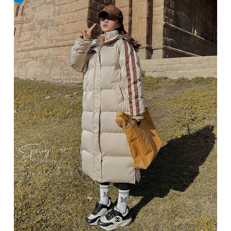 冬新！！出货中！！连帽长款织带大衣D205P195K288,女装棉衣/棉服,两个王小姐