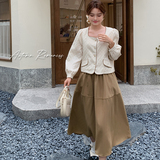 22秋！！现货！美美森系立体印花套装Q123P140K198，女装套装/套裙，两个王小姐