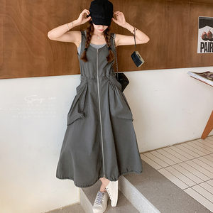 25春夏 新款现货！棉布砂洗做旧连衣裙 C231P145K238,女装连衣裙,两个王小姐