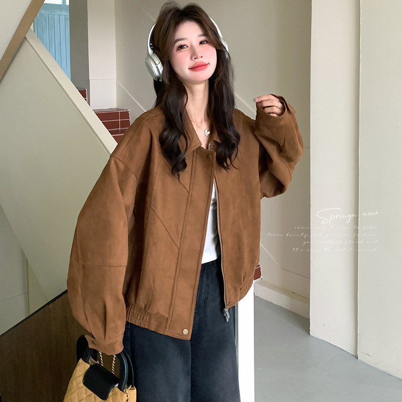 26春新款！现货！麂皮小外套C266P165K258,女装皮衣,两个王小姐
